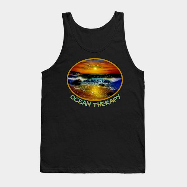 Surfing t-shirt design Tank Top by Coreoceanart